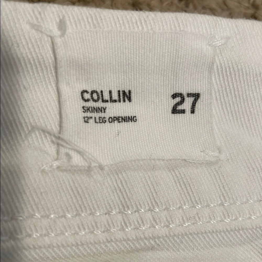 Hudson Mid Rise Collin Skinny Jean 5 Pocket 2 Back Flap Pockets White NWT 27 - Picture 8 of 10
